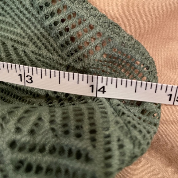 Aerie Sage green soft lace camisole bodysuit open back Spring Summer Medium - Picture 8 of 12